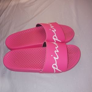 PINK womens barbie core water slides size 11.5
